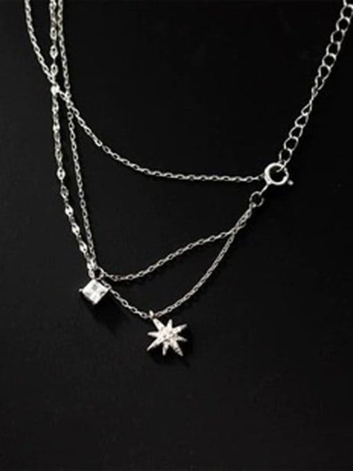 Rosh 925 Sterling Silver Star Minimalist Necklace 0