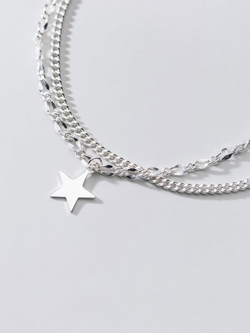 Rosh 925 Sterling Silver Star Dainty Strand Bracelet 3