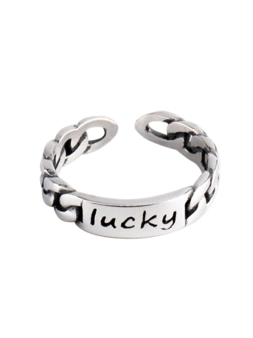XBOX 925 Sterling Silver Letter Vintage Band Ring