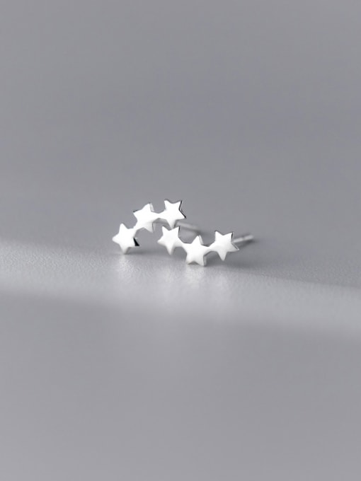 Rosh 925 Sterling Silver Pentagram Minimalist Stud Earring 3