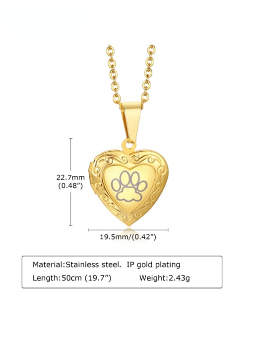 CONG Stainless steel Heart Minimalist Necklace 4