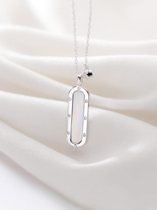 Rosh 925 Sterling Silver Simple geometric Necklace 0