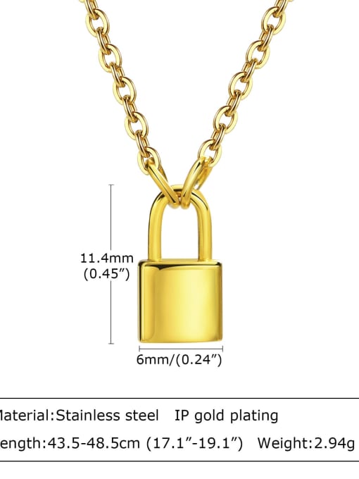 CONG Stainless steel Locket Minimalist Necklace 1