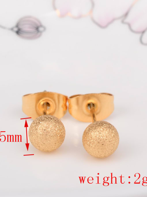 A TEEM Titanium round Ball Minimalist Stud Earring 2