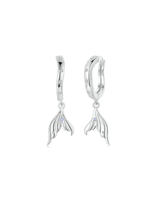 Jare 925 Sterling Silver Fish Tail Trend Huggie Earring 0