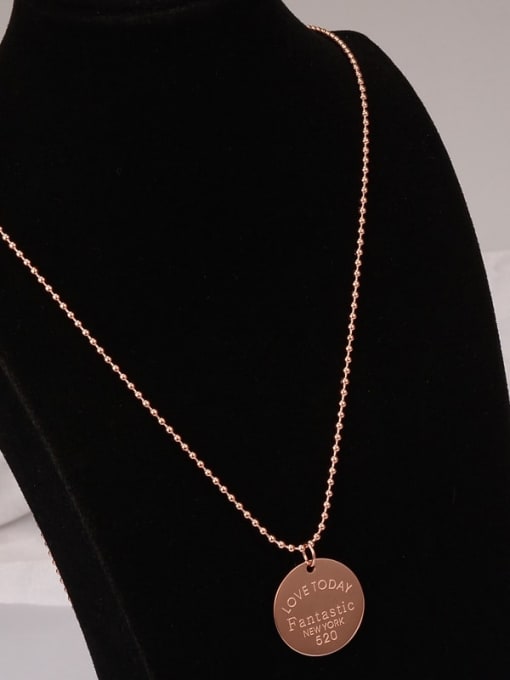 A TEEM Titanium Bead Round  chain Minimalist Necklace
