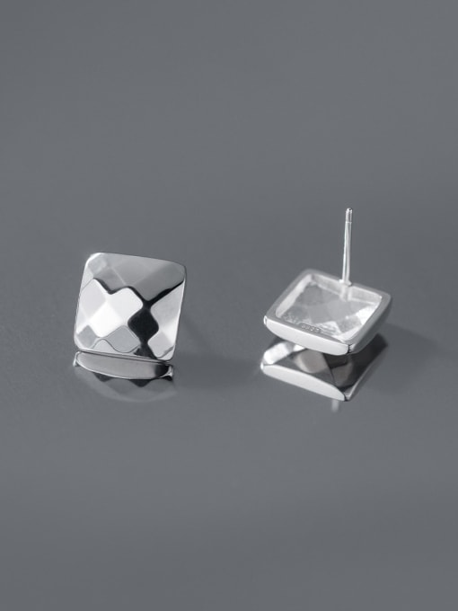 Rosh 925 Sterling Silver Geometric Minimalist Stud Earring 2