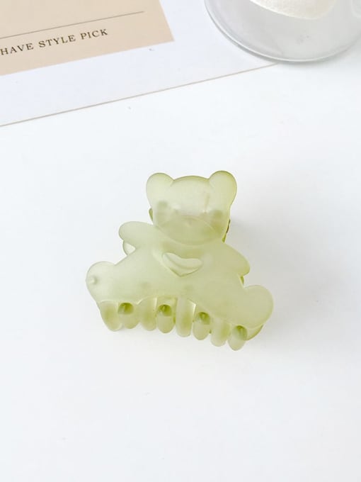 Fog green 4.5cm Alloy Resin Cute Little bear  Jaw Hair Claw