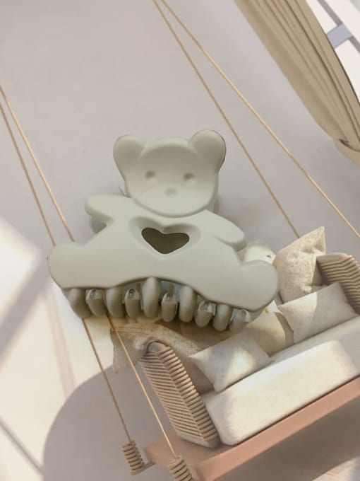 Frosted grey Alloy Resin Cute Panda Jaw Hair Claw