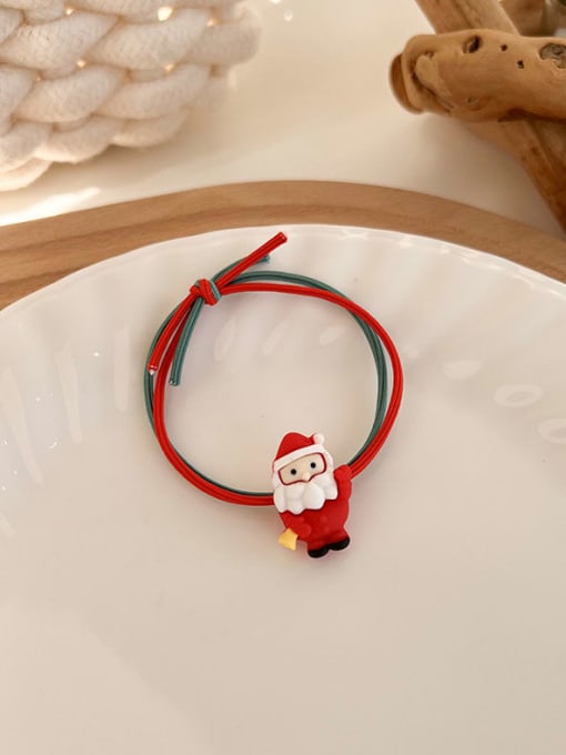 G Bell Santa Claus Acrylic Minimalist Christmas Seris Multi Color Hair Rope