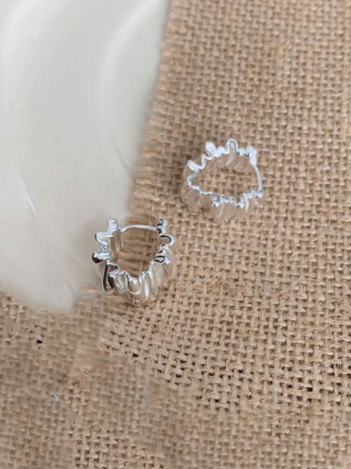 Boomer Cat 925 Sterling Silver Geometric Vintage Huggie Earring(Single-Only One)
