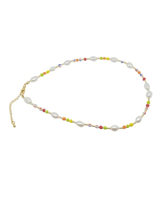 MMBEADS Freshwater Pearl Multi Color Miyuki Beads Pure Handmade Necklace 3