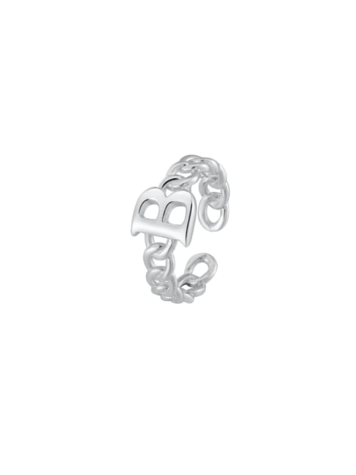 XBOX 925 Sterling Silver Letter Vintage Band Ring 0