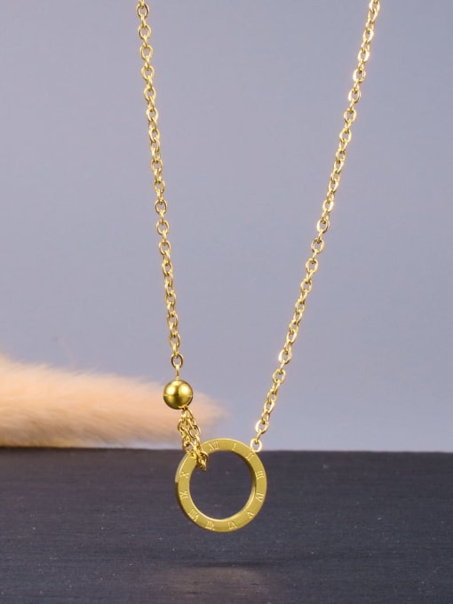 A TEEM Titanium Round Minimalist Necklace 3
