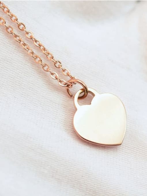 A TEEM Titanium Heart Letter  Minimalist Choker Necklace 1