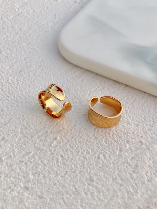 LI MUMU Copper Irregular Minimalist Free Size Band Ring 3