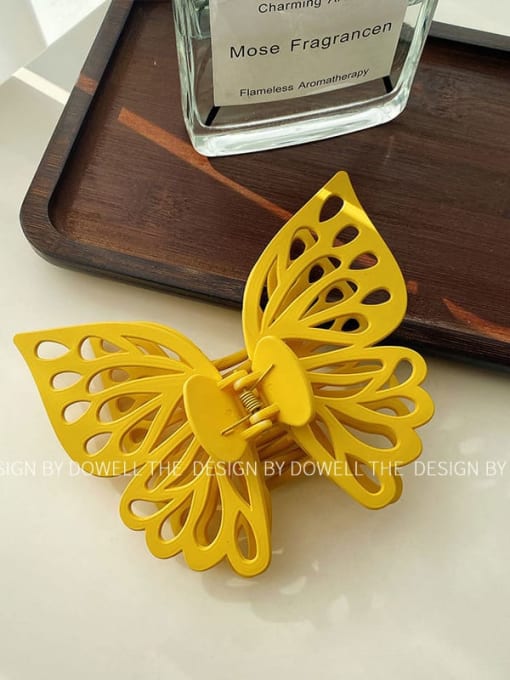golden Alloy Resyin Minimalist Butterfl  Jaw Hair Claw