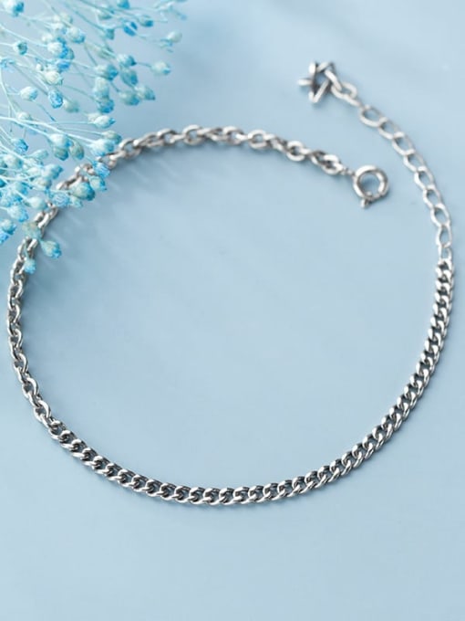 Rosh S925 silver fashion silver retro chain simple Bracelet