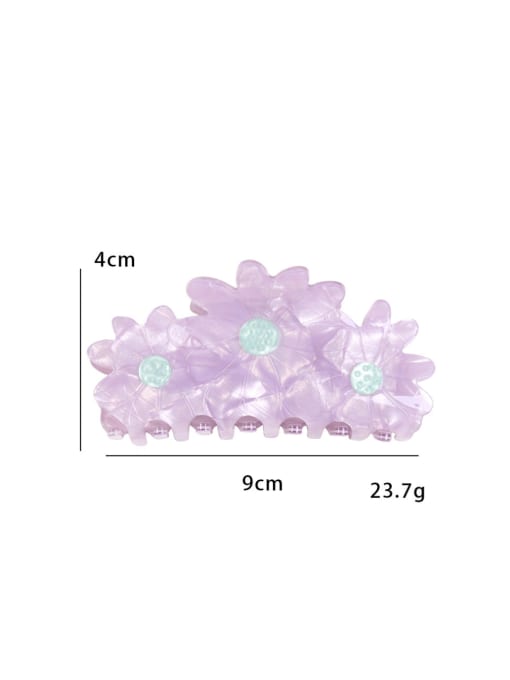 purple Acrylic Trend Geometric Alloy Multi Color Jaw Hair Claw