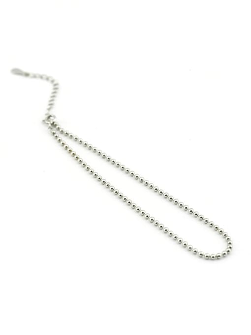XBOX 925 Sterling Silver Round Bead  Minimalist  Anklet 3