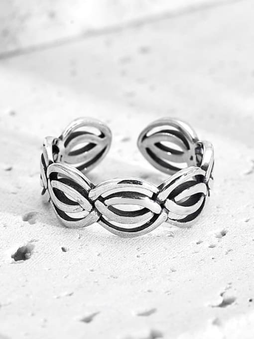 XBOX 925 Sterling Silver Geometric Vintage Stackable Ring 1