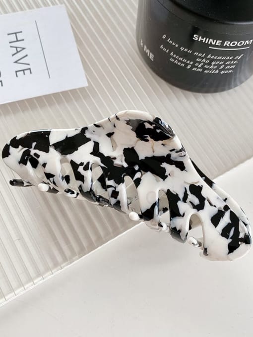F161 Cellulose Acetate Trend Geometric Alloy Jaw Hair Claw