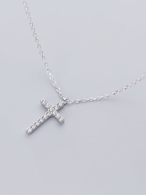 Rosh 925 Sterling Silver With Platinum Plated Fashion Cross Necklaces 2