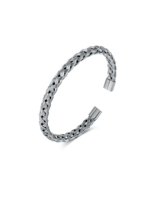Open Sky Stainless steel Weave Hip Hop Cuff Bangle 0