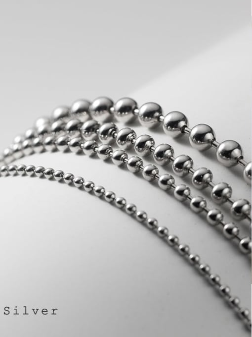 Rosh 925 Sterling Silver Bead Round Minimalist Beaded Bracelet 1