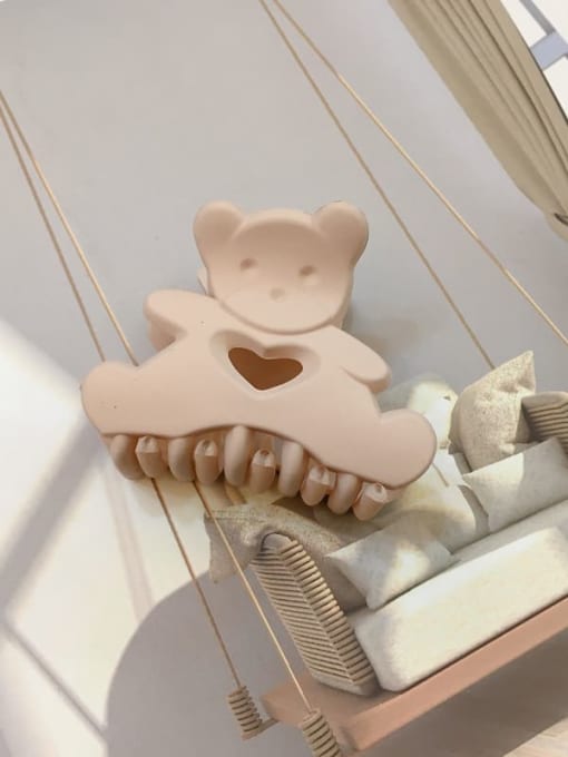 Frosted light powder Alloy Resin Cute Panda Jaw Hair Claw
