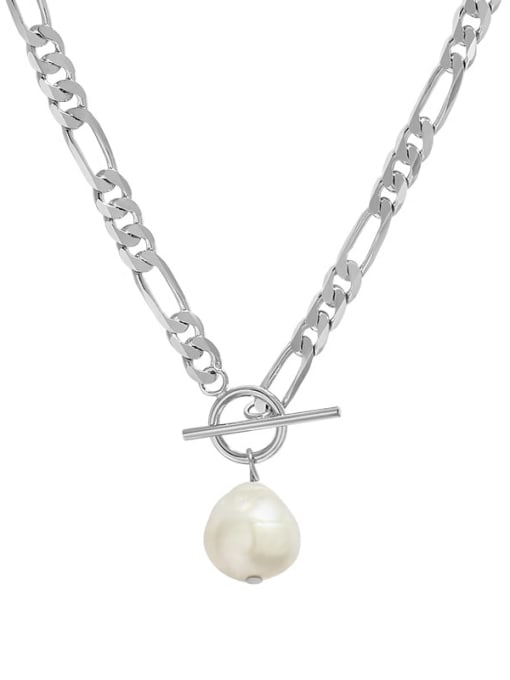 DAKA 925 Sterling Silver Hollow Geometric  Chain Minimalist Necklace 3