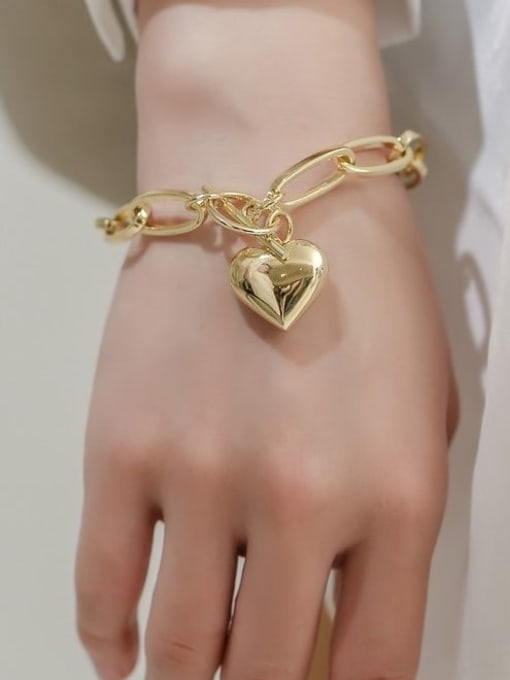 Heart shaped Bracelet Copper Vintage Heart  Earring and Necklace Set