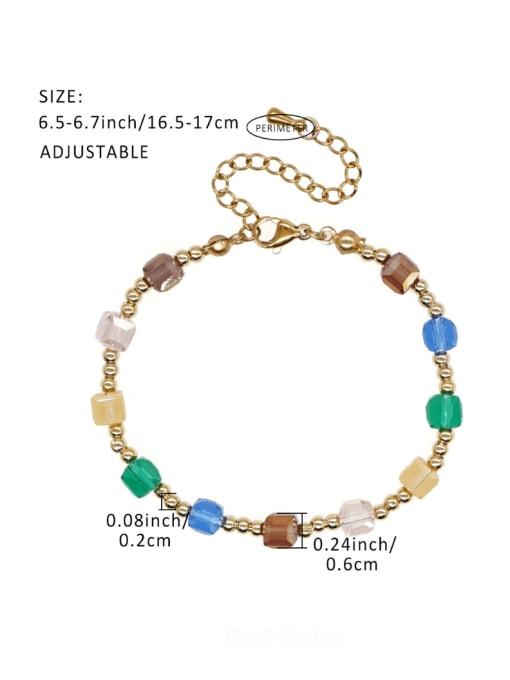 Roxi Zinc Alloy Glass beads Evil Eye Bohemia Handmade Beaded Bracelet 3