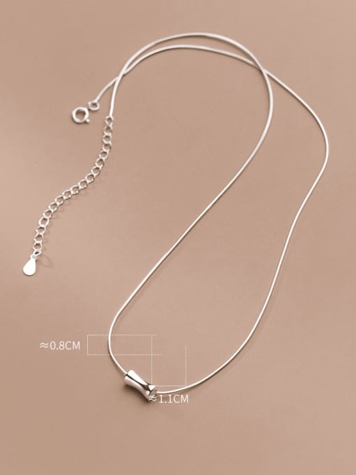 Rosh 925 Sterling Silver Snake Minimalist Snake Bone Chain Necklace 3