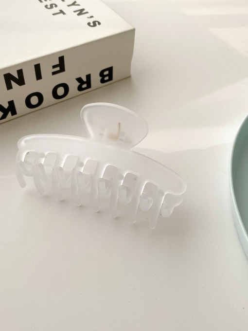 White 10cm Zinc Alloy Minimalist Geometric  Resin Multi Color Jaw Hair Claw