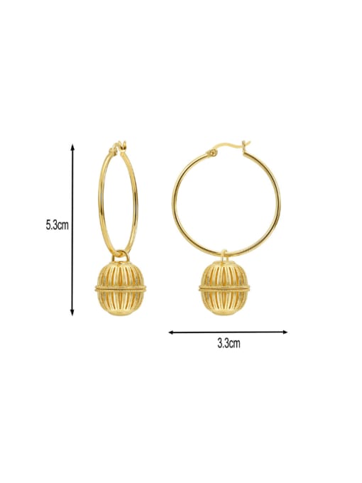 CHARME Brass Round Ball Trend Huggie Earring 2