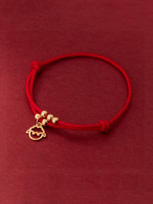 Sheep 925 Sterling Silver Zodiac Cute Adjustable Red Rope Bracelet