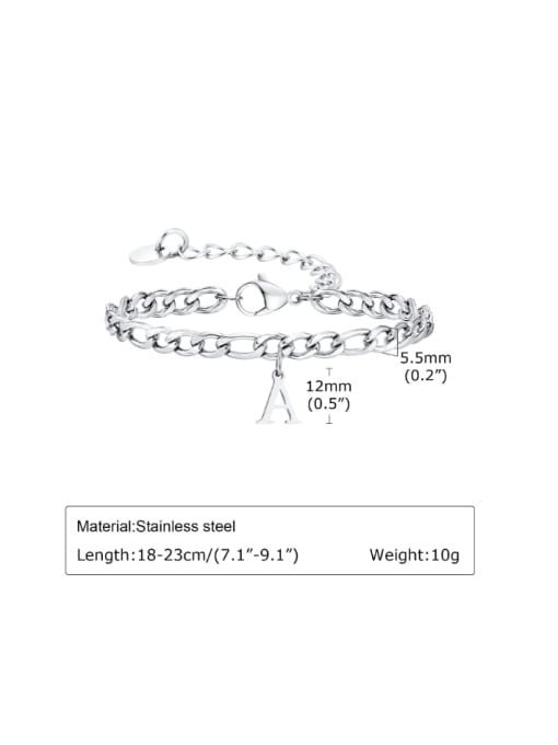 CONG Stainless steel Letter Hip Hop Link Bracelet 4