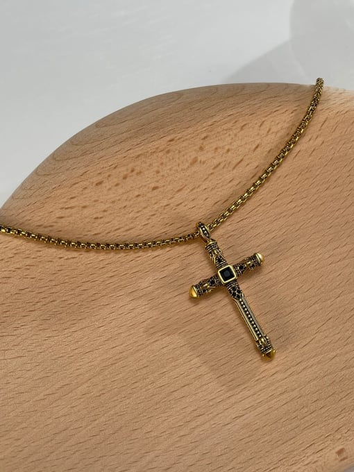 Open Sky Stainless steel Cross Vintage Regligious Necklace 2