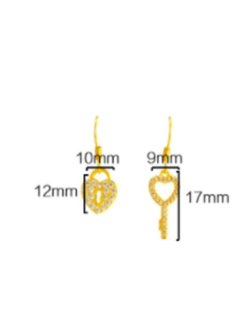 XP Alloy Cubic Zirconia Heart Minimalist Stud Earring 4