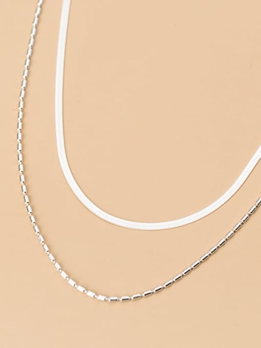 Rosh 925 Sterling Silver Irregular Minimalist Multi Strand Necklace 1