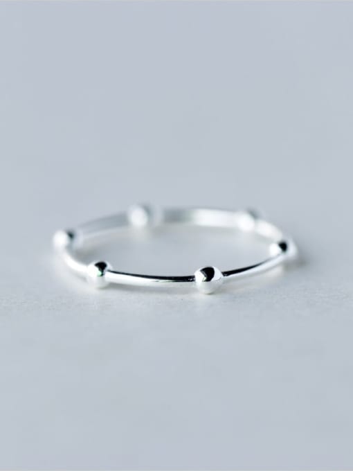 Rosh 925 Sterling Silver Round Minimalist free size Ring 0