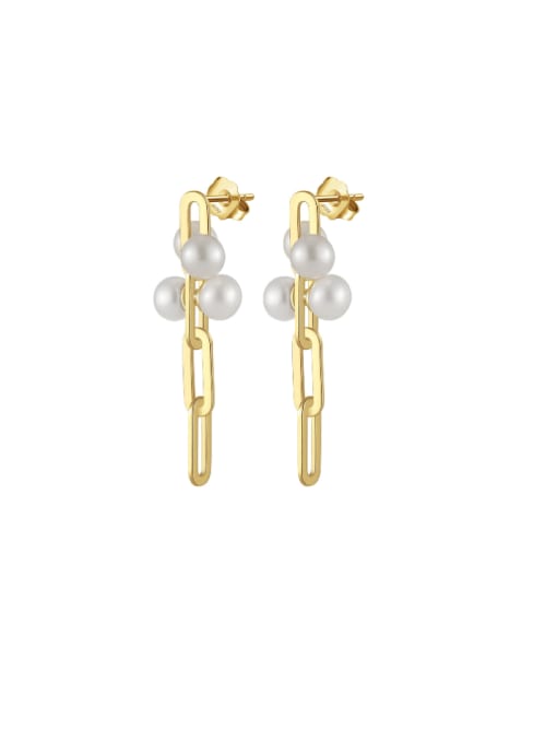 Bread beads: 6.5mm  weigh: 5.0g 925 Sterling Silver Freshwater Pearl Irregular Vintage Drop Earring