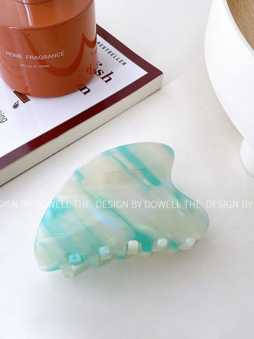 Sky blue 8.8cm Cellulose Acetate Trend Geometric Alloy Multi Color Jaw Hair Claw
