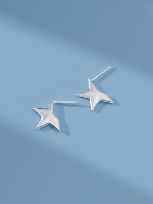 Rosh 925 Sterling Silver Star Minimalist Drop Earring 0