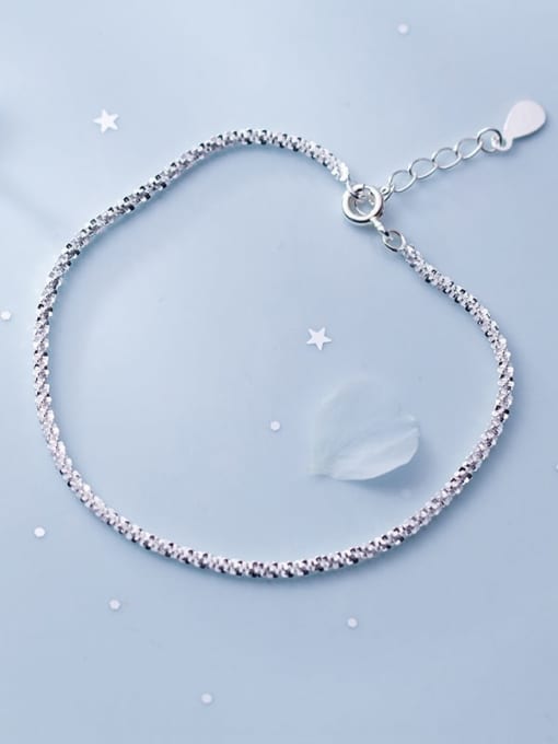 S925 silver sky star Silver 925 Sterling Silver Geometric Minimalist Link Bracelet