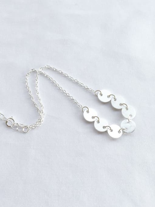Boomer Cat 925 Sterling Silver Minimalist  Round Anklet