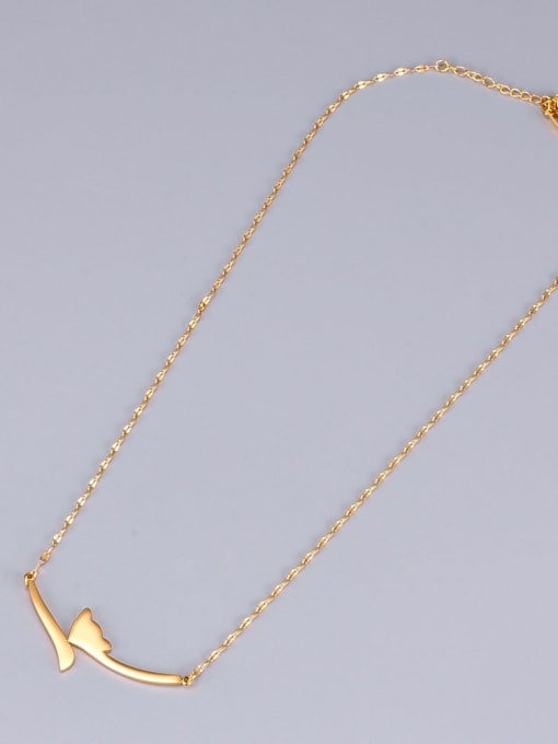 A TEEM Titanium smooth Fox Minimalist pendant Necklace 4
