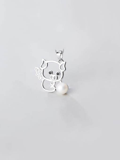 Rosh 925 sterling silver  Fashionable cute diamond pig pendant