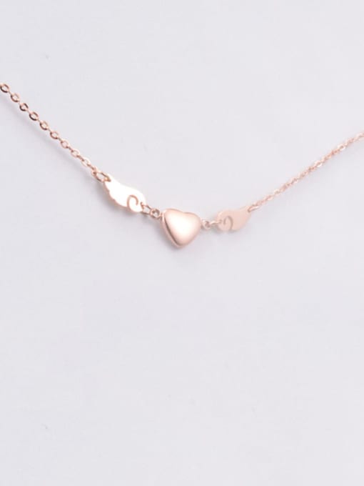 A TEEM Titanium Smooth Wings Heart  Necklace 1